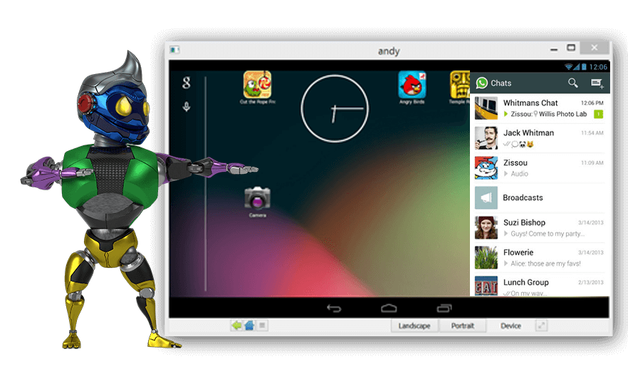 andy android emulator pc